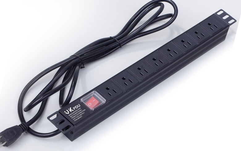 8位標(biāo)準(zhǔn)美式PDU插座  帶開(kāi)關(guān)美標(biāo)PDU